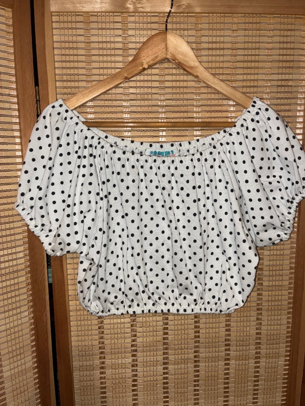 Polka dot crop top vintage 80s